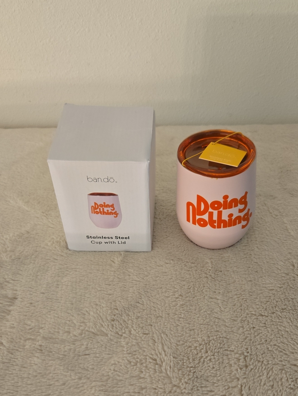 Ban.do Stainless Steel "Doing Nothing" Cup With Lid